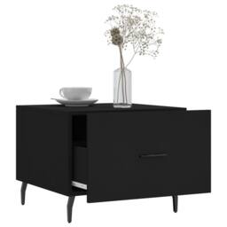 Berkfield Home Decorative Coffee Tables 2 pcs Black 50x50x40 cm Engineered Wood - Size: 50 x 50 x 40 cm - thumbnail 4