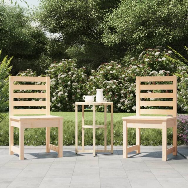 Berkfield Home Garden Chairs 2 pcs 40.5x48x91.5 cm Solid Wood Pine in Brown - image 1
