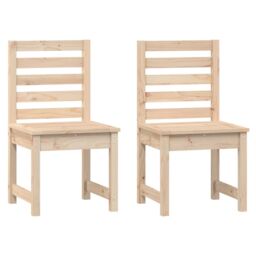 Berkfield Home Garden Chairs 2 pcs 40.5x48x91.5 cm Solid Wood Pine in Brown - thumbnail 2