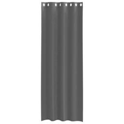 Berkfield Home Voile Curtains with Grommets 2 pcs Dark Grey 140x260 cm - thumbnail 4