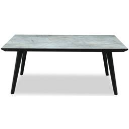 Lemon Pavilion Furniture and Decor Stellen Indoor Rectangular Dining Table - L90 x W180 x H76 cm - Black in Grey - thumbnail 1