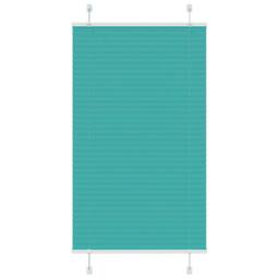 Berkfield Home Pleated Blind Petrol Green 80x150 cm Fabric Width 79.4 cm Polyester in Teal - thumbnail 2