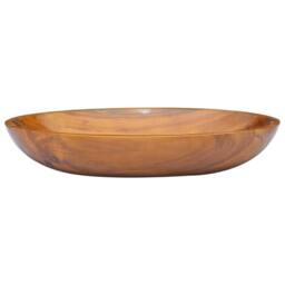 Berkfield Home Basin Solid Teak Wood 60x40x10 cm in Brown - Size: 60 x 40 x 10 cm - thumbnail 2