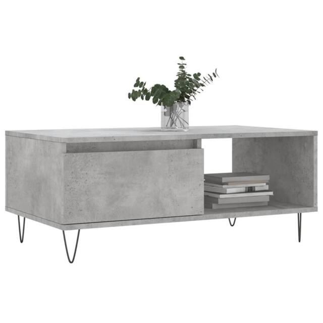 Berkfield Home Modern Coffee Table Concrete Grey 90x50x36.5 cm Engineered Wood - image 1