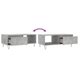 Berkfield Home Modern Coffee Table Concrete Grey 90x50x36.5 cm Engineered Wood - thumbnail 9