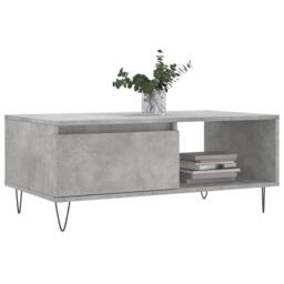 Berkfield Home Modern Coffee Table Concrete Grey 90x50x36.5 cm Engineered Wood - thumbnail 1