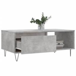 Berkfield Home Modern Coffee Table Concrete Grey 90x50x36.5 cm Engineered Wood - thumbnail 4