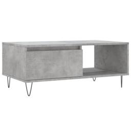 Berkfield Home Modern Coffee Table Concrete Grey 90x50x36.5 cm Engineered Wood - thumbnail 3