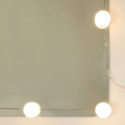 Berkfield Home Dressing Table with LED White 74.5x40x141 cm - thumbnail 3