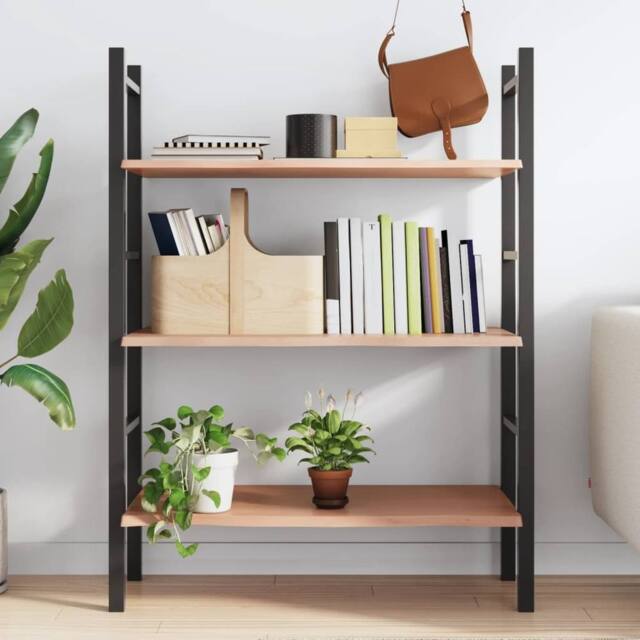Berkfield Home Wall Shelf Light Brown 100x40x2 cm Treated Solid Wood Oak - Size: 100 x 40 x 2 cm - image 1