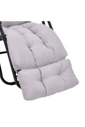 Garden Sanctuary 180cm W x 55cm D Grey Thickened Lounger Cushion with Anti-Slip Cover - Size: 180 cm W x 55 cm D - thumbnail 8