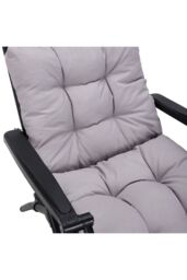 Garden Sanctuary 180cm W x 55cm D Grey Thickened Lounger Cushion with Anti-Slip Cover - Size: 180 cm W x 55 cm D - thumbnail 7