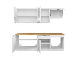 Vente-unique Complete Kitchen - With 200 Cm Worktop - White & Natural - CARMEO in Light Oak - thumbnail 7