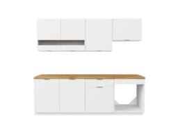 Vente-unique Complete Kitchen - With 200 Cm Worktop - White & Natural - CARMEO in Light Oak - thumbnail 5