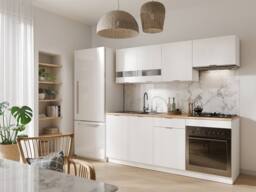 Vente-unique Complete Kitchen - With 200 Cm Worktop - White & Natural - CARMEO in Light Oak - thumbnail 9