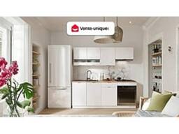 Vente-unique Complete Kitchen - With 200 Cm Worktop - White & Natural - CARMEO in Light Oak - thumbnail 4