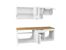 Vente-unique Complete Kitchen - With 200 Cm Worktop - White & Natural - CARMEO in Light Oak - thumbnail 8