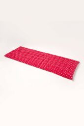 Homescapes Garden Bench Cushion Luxury 3 Seater Cotton Red Dots Indoor Outdoor Pad