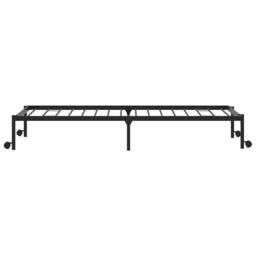 Berkfield Home Elegant Bed Frame without Mattress Foldable Black 100x190 cm Steel - thumbnail 7