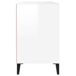 Berkfield Home Shoe Cabinet High Gloss White 102x36x60 cm Engineered Wood - Size: 102 x 36 x 60 cm - thumbnail 6