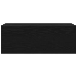 Berkfield Home Bathroom Wall Cabinet Black 80x25x30 cm Engineered Wood - Size: 80 x 25 x 30 cm - thumbnail 6