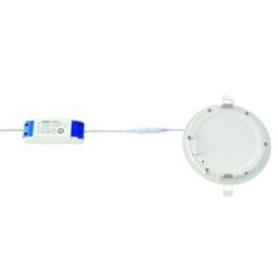 Loops Ultra Slim Round Flush Ceiling Light 24W Cool White LED 4000k Corridor Lamp - thumbnail 4