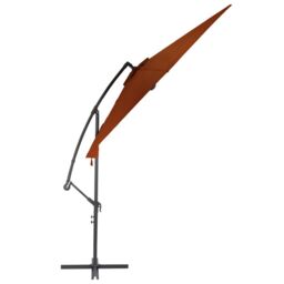 Berkfield Home Cantilever Umbrella with Aluminium Pole Terracotta 300 cm in Brown - thumbnail 3