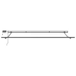 Berkfield Home Manual Retractable Awning with LED Red & White Stripe 500x300 cm - thumbnail 7