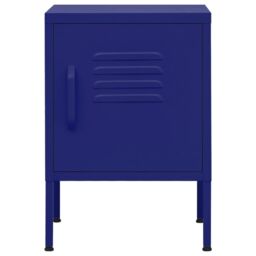 Berkfield Home Nightstand Navy Blue 35x35x51 cm Steel - Size: 35 x 35 x 51 cm - thumbnail 3