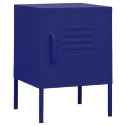 Berkfield Home Nightstand Navy Blue 35x35x51 cm Steel - Size: 35 x 35 x 51 cm - thumbnail 2
