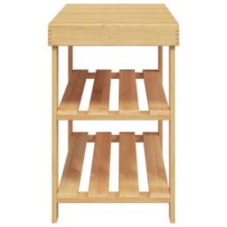 Berkfield Home Shoe Rack 3-Tier 70x27.5x45 cm Bamboo in Brown - thumbnail 4