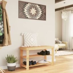 Berkfield Home Shoe Rack 3-Tier 70x27.5x45 cm Bamboo in Brown