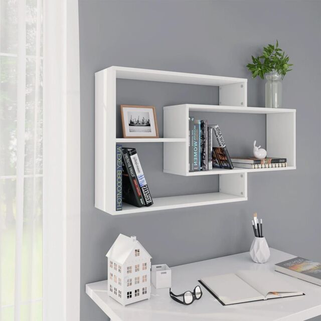 Berkfield Home Wall Shelf White 104x20x58.5 cm Engineered Wood - image 1