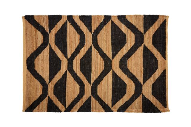 Orsina Bosie Small Hemp Rug in Brown - Size: 100 cm diameter - image 1