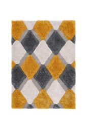 Origin '3D GEO Shaggy' Rug in Yellow - Size: 160 cm x 230 cm - thumbnail 2