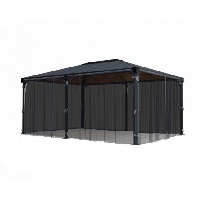Palram Net Curtain set for Rectangle Gazebo 4000/5000 (Gazebo Not Included) in Grey - image 1