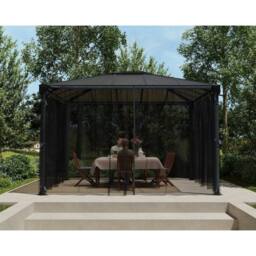 Palram Net Curtain set for Rectangle Gazebo 4000/5000 (Gazebo Not Included) in Grey - thumbnail 2