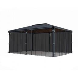 Palram Net Curtain set for Rectangle Gazebo 4000/5000 (Gazebo Not Included) in Grey - thumbnail 1