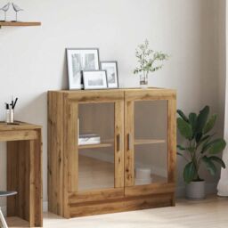 Berkfield Home Book Cabinet Artisan Oak 82.5x30.5x80 cm Engineered Wood in Brown - thumbnail 4