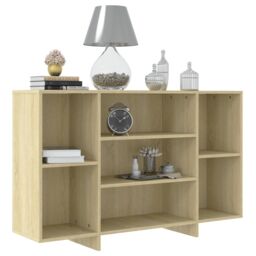 Berkfield Home Sideboard Sonoma Oak 120x30x75 cm Engineered Wood in Beige - Size: 120 x 30 x 75 cm - thumbnail 3
