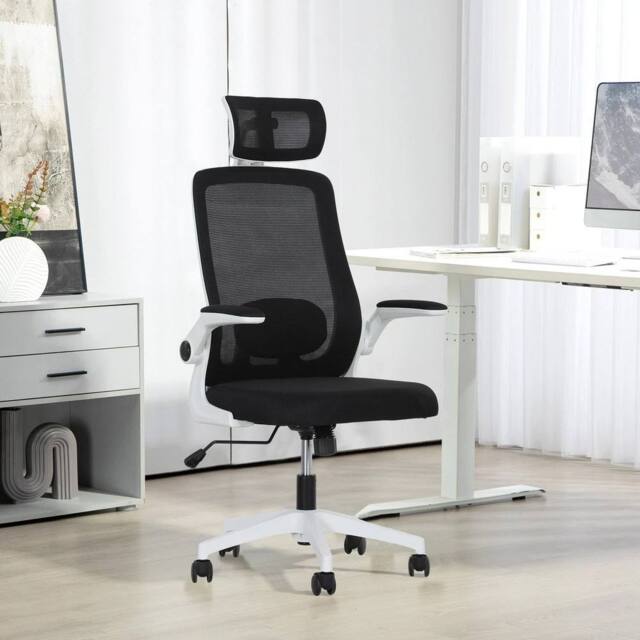 NESTLUNE Executive Mesh Office Chair with Headrest in Black - Size: 100 cm x 15 cm - image 1