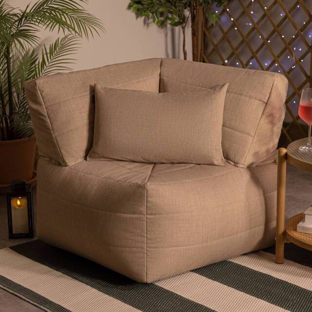 icon Noa Bean Bag Corner, Outdoor Woven Natural - image 1