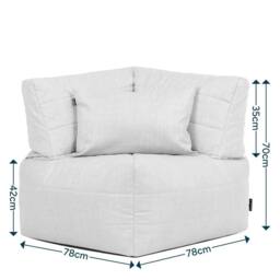 icon Noa Bean Bag Corner, Outdoor Woven Natural - thumbnail 7