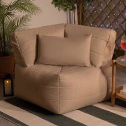 icon Noa Bean Bag Corner, Outdoor Woven Natural - thumbnail 1