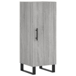 Berkfield Home Highboard Grey Sonoma 34.5x34x180 cm Engineered Wood - thumbnail 7