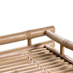 Wyld and Coco Folding Bathroom Side Table with Removable Tray Natural Bamboo - thumbnail 9