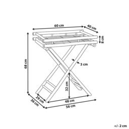 Wyld and Coco Folding Bathroom Side Table with Removable Tray Natural Bamboo - thumbnail 3