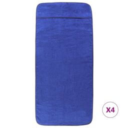 Berkfield Home Beach Towels 4 pcs Royal Blue 60x135 cm Fabric 400 GSM - thumbnail 3