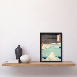 Artery8 Shisa Iki Province Utagawa Hiroshige Japan Woodblock Artwork Framed Wall Art Print A4 in Black - thumbnail 2