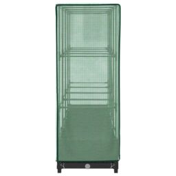 Berkfield Home Raised Bed with Greenhouse Cover Rattan Look 160x40x123 cm in Black - Size: 160 x 40 x 123 cm - thumbnail 5